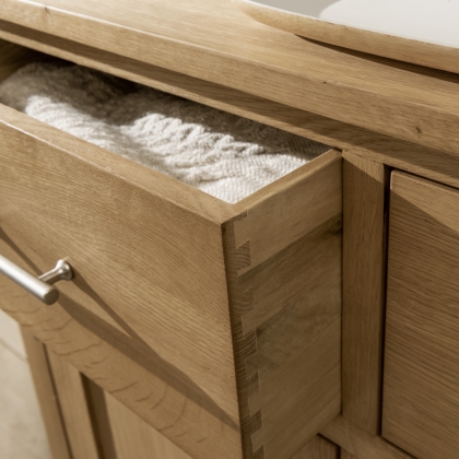 Chester Oak Small 2 Door 2 Drawer Sideboard Chester Oak Small TV Unit 80cm Wide