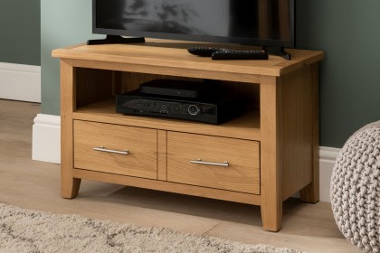 Chester Oak Small 2 Door 2 Drawer Sideboard Chester Oak Small TV Unit 80cm Wide Chester Oak Small 2 Door 2 Drawer Sideboard Chester Oak Small TV Unit 80cm Wide