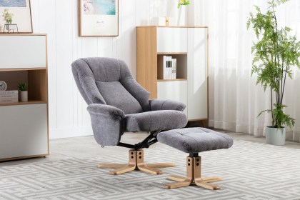 Hawaii Swivel Recliner & Stool