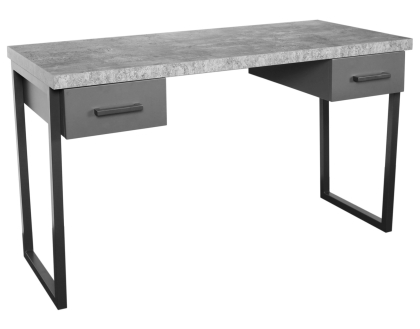 Forge Desk with Drawers Stone Effect