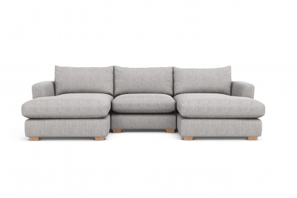 Metz 3 Seater U Shaped Sectional Chaise Corner Sofa