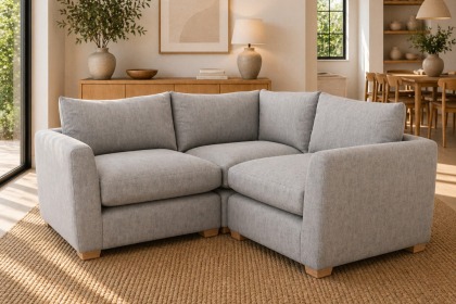Metz Small 3 Seater Sectional Corner Sofa