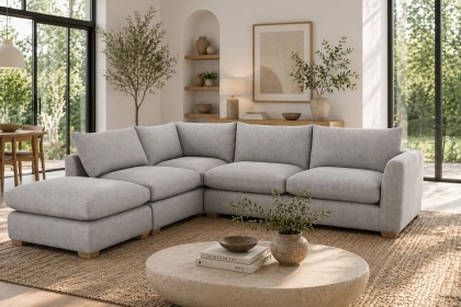 Metz 5 Seater L Shaped Sectional Corner Chaise Sofa