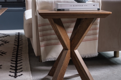 Hudson Solid Oak Lamp Table