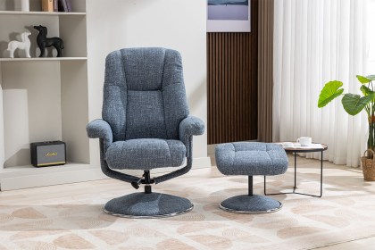 Denver Swivel Recliner Chair & Footstool