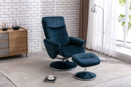 Paddington Fabric Swivel Recliner Chair and Stool Paddington Fabric Swivel Recliner Chair and Stool