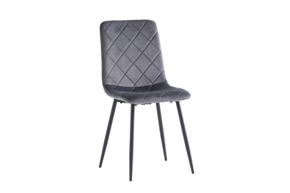 Indy Velvet Dining Chair in Grey