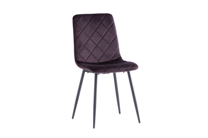 Indy Velvet Dining Chair in Aubergine Indy Velvet Dining Chair in Aubergine