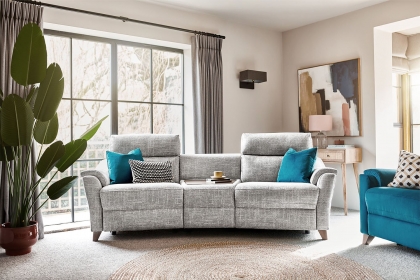 G Plan Hurst Fabric Modular Curved Sofa with Storage