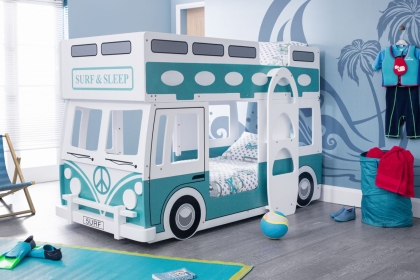 Campervan Surf Bunk Bed with Peace Symbol Campervan Surf Bunk Bed with Peace Symbol