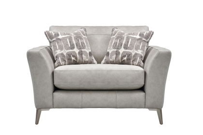 Falmouth Leather Hide Cuddler Sofa