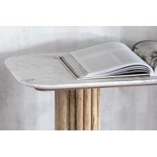 Reed Mango Wood & Marble Console Table