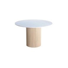 Reed Mango Wood & Marble 120cm Round Dining Table