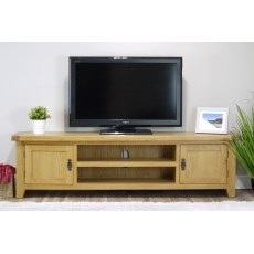 Cotswold Rustic Oak Extra Large TV Stand 180cm Wide