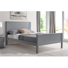 Taurean Wood Bed in Grey
