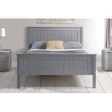 Taurean Wood Bed in Grey