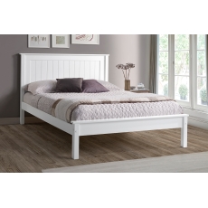 Taurean Low Footend Wood Bed in White