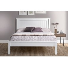 Taurean Low Footend Wood Bed in White