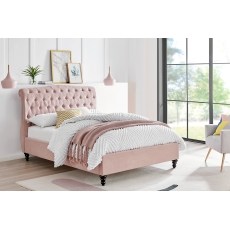 Rosalie Fabric Bed Frame in Pink Rosalie Fabric Bed Frame in Pink