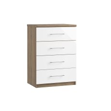 Calgary High-Gloss 4 Drawer Midi Chest of Drawers Calgary High-Gloss 4 Drawer Midi Chest of Drawers