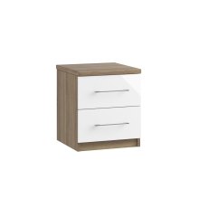 Calgary High-Gloss 2 Drawer Bedside Table Calgary High-Gloss 2 Drawer Bedside Table