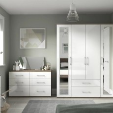 Calgary High-Gloss Double Tall Wardrobe Calgary High-Gloss Double Tall Wardrobe