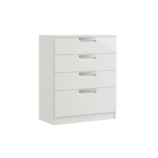 Milly High-Gloss 4 Drawer Chest of Drawers with Deep Drawer