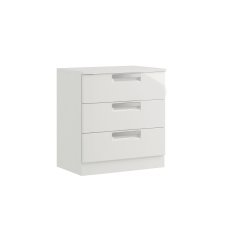 Milly High-Gloss 3 Drawer Midi Chest of Drawers