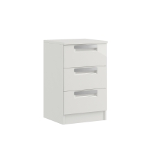 Milly High-Gloss 3 Drawer Bedside Table
