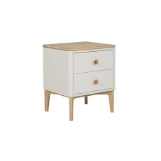 Vida Living Marlow Bedside Table in Cashmere Oak and Taupe