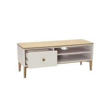 Vida Living Marlow TV Stand in Cashmere Oak and Taupe