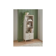 Vida Living Marlow Open Storage Bookcase in Cashmere Oak and Taupe