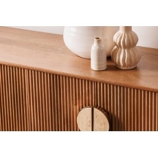 Eden Mango Wood TV Unit with Travertine Gold Handles Eden Mango Wood TV Unit with Travertine Gold Handles