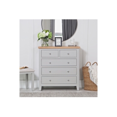 Eton Painted Grey Oak 2 Over 3 Chest of Drawers
