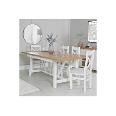 Eton Painted White Oak 1.8m Extending Dining Table