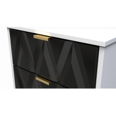 5 Drawer Chest of Drawers with Diamond Panel Design