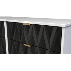 6 Drawer Chest of Drawers with Diamond Panel Design