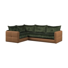 Alexander & James Quinn Leather & Fabric Mix Medium Corner Sofa