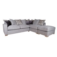 Cairo Fabric Pillow Back Chaise Corner Sofa