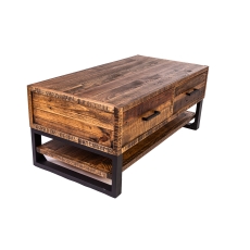 Boston Reclaimed Wood Industrial Coffee Table
