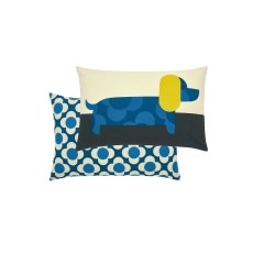 Orla Kiely Dachshund Blue 40x60cm Feather Cushion