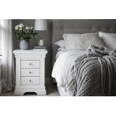Providence Painted White 3 Drawer Bedside Table Providence Painted White 3 Drawer Bedside Table