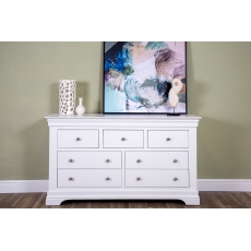 Providence Warm White 3 Over 4 Drawer Chest of Drawers