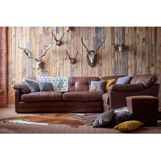 Alexander & James Bailey Leather L-Shape 4 Seater Corner Sofa