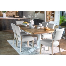 Classic Farmhouse 1.6 to 2.1m Extending Dining Table Soft White