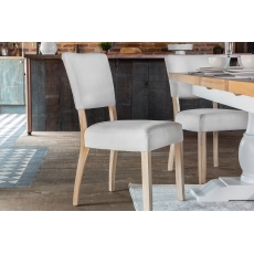 Classic Farmhouse Fabric Dining Chair in Natural Natural