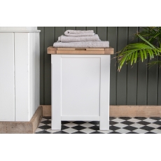 Classic Farmhouse Laundry Box Soft White