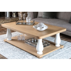 Classic Farmhouse Large Coffee Table Soft White