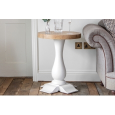Classic Farmhouse Round Wine Table Soft White