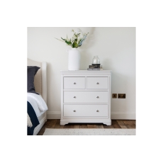 Chateau Warm White 2 Over 2 Drawer Chest